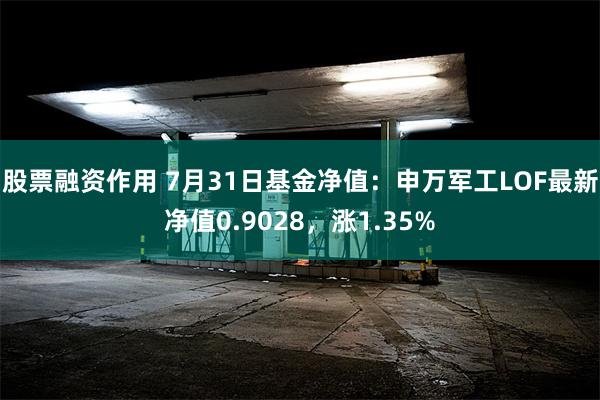 股票融资作用 7月31日基金净值：申万军工LOF最新净值0.9028，涨1.35%