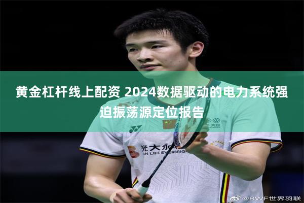 黄金杠杆线上配资 2024数据驱动的电力系统强迫振荡源定位报告