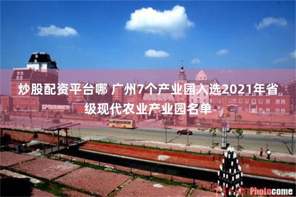 炒股配资平台哪 广州7个产业园入选2021年省级现代农业产业园名单