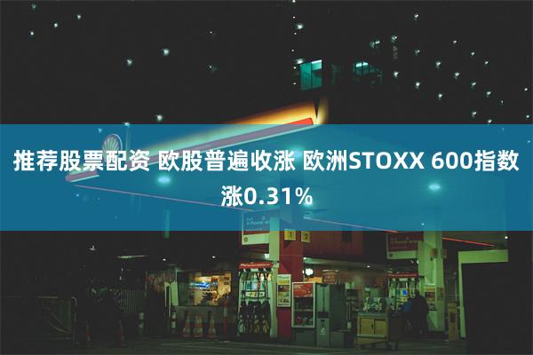 推荐股票配资 欧股普遍收涨 欧洲STOXX 600指数涨0.31%